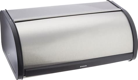 amazon.com brabantia roll top bread box matte steel fingerprint amazon.com|matt steel roll top bread box.